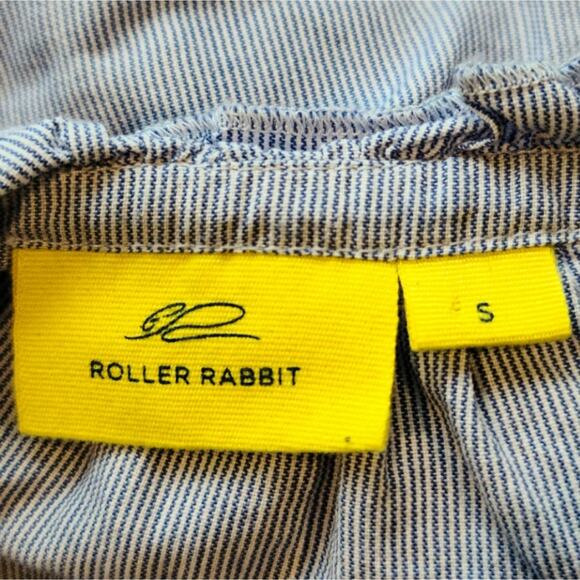 Roberta Roller Rabbit Blue Langenhool Top SZ S - Picture 5 of 5